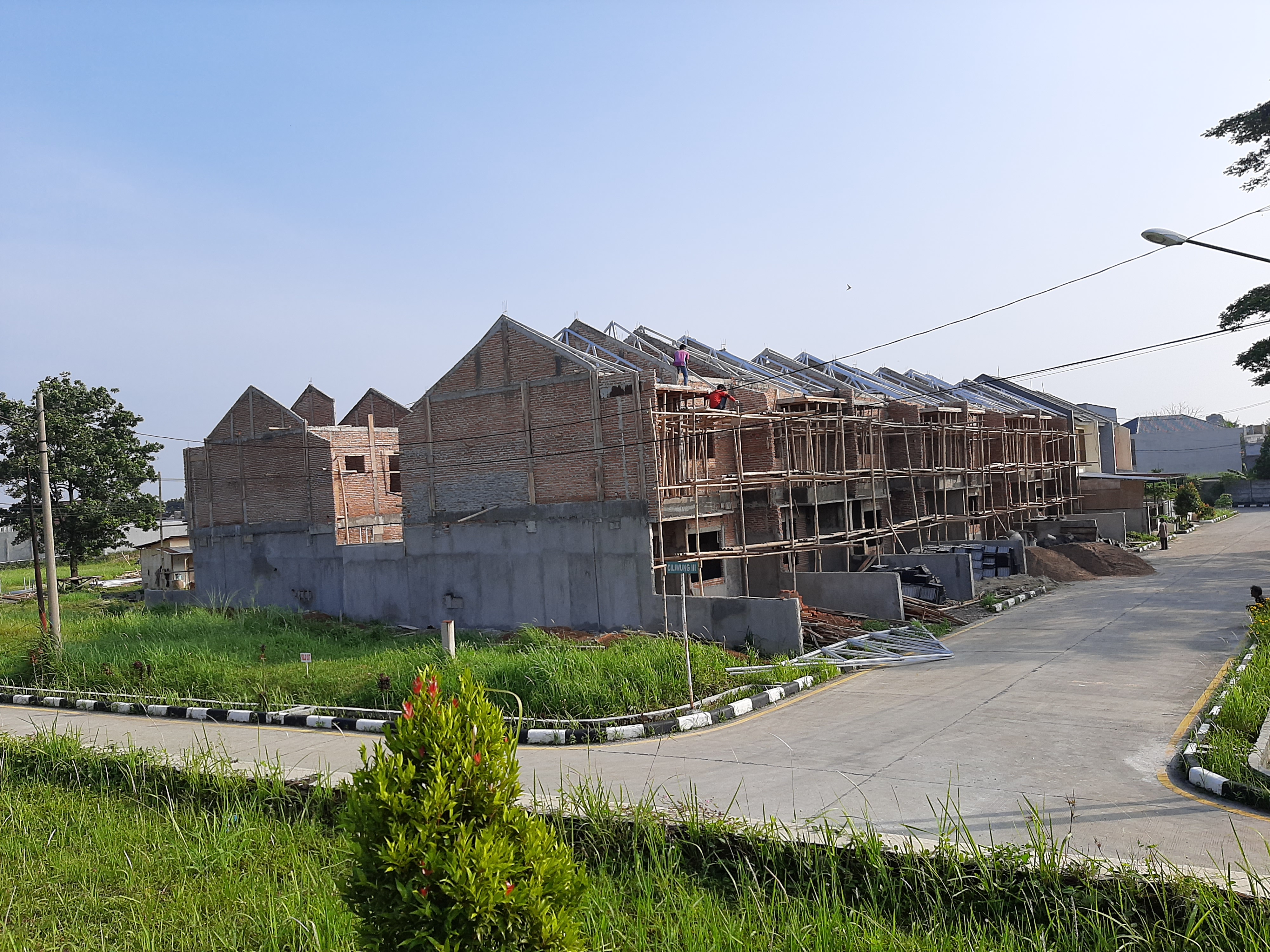 Progress pembangunan rumah tipe 90/96 m&sup2;, 10 Oktober 2021