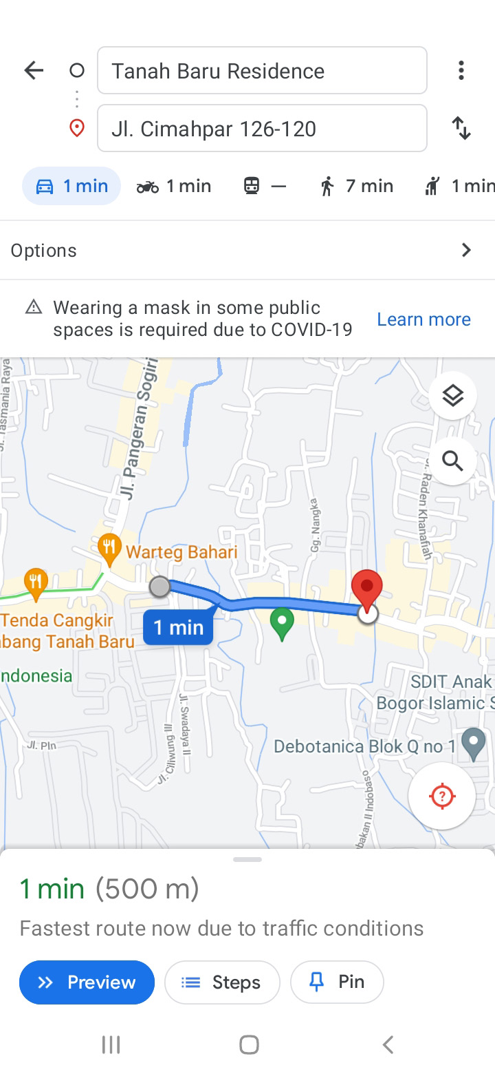 SPBU di dekat pintu masuk Tanah Baru Residence