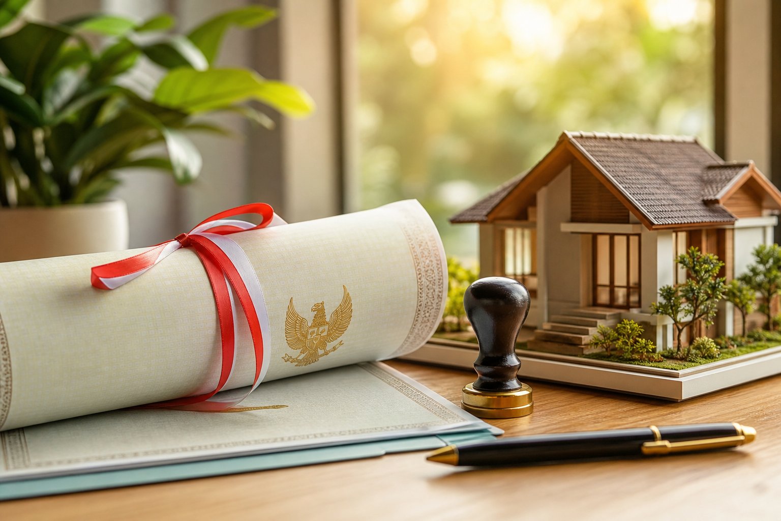 Dokumen sertifikat SHM dan IMB untuk legalitas rumah