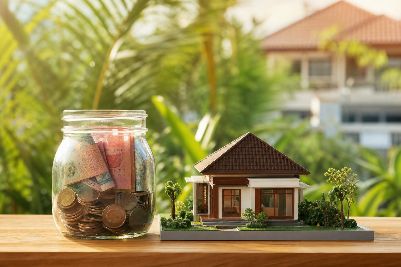 Ilustrasi menabung untuk uang muka membeli rumah