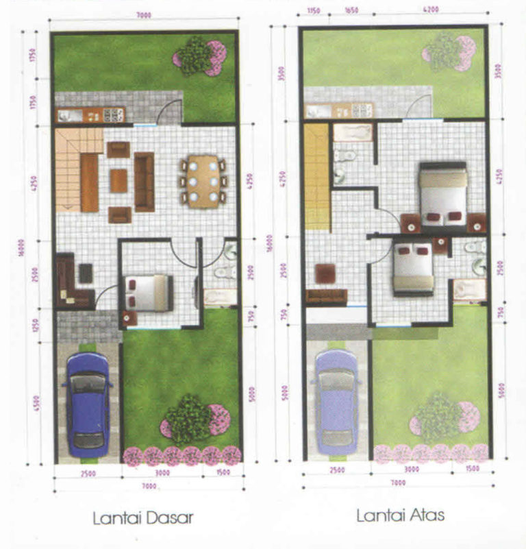 Denah Tipe 105/112 m2