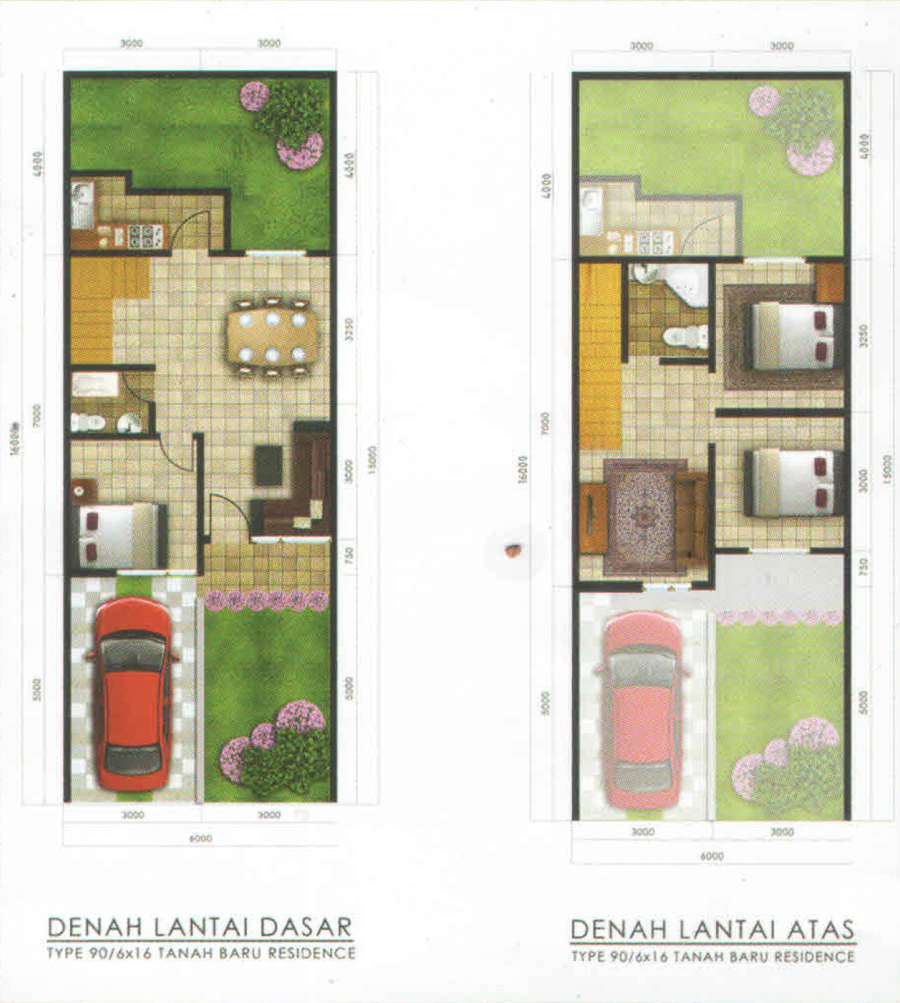 Tipe 90 96 M Tanah Baru Residence